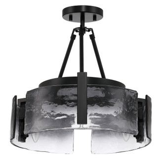 Aenon Three Light Semi-Flush Mount (3164-3SF BLK-SWG)