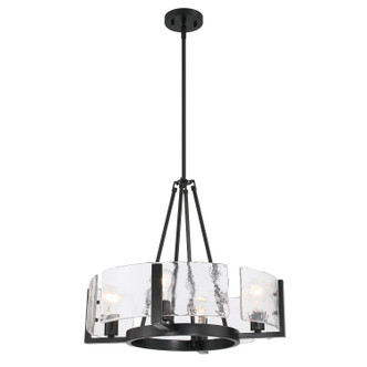 Golden - 3164-4 BLK-HWG - Four Light Chandelier - Aenon - Matte Black