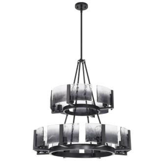 Aenon 12 Light Chandelier (3164-4-8 BLK-SWG)