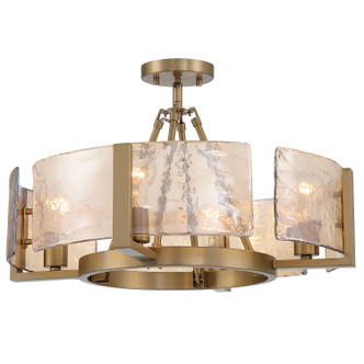 Golden - 3164-4SF BCB-AWG - Four Light Semi-Flush Mount - Aenon - Brushed Champagne Brass