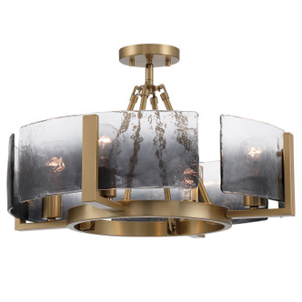 Golden - 3164-4SF BCB-SWG - Four Light Semi-Flush Mount - Aenon - Brushed Champagne Brass