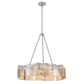 Golden - 3164-6 PW-AWG - Six Light Chandelier - Aenon - Pewter