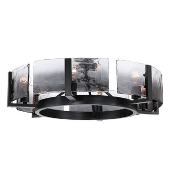 Golden - 3164-6SF BLK-SWG - Six Light Semi-Flush Mount - Aenon - Matte Black
