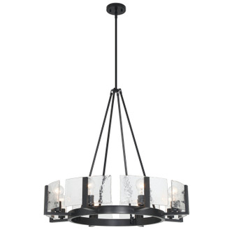 Golden - 3164-8 BLK-HWG - Eight Light Chandelier - Aenon - Matte Black