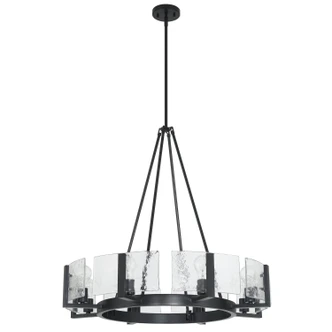 Aenon Eight Light Chandelier (3164-8 BLK-HWG)
