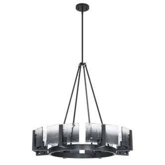 Aenon Eight Light Chandelier (3164-8 BLK-SWG)