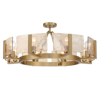 Golden - 3164-8SF BCB-AWG - Eight Light Semi-Flush Mount - Aenon - Brushed Champagne Brass