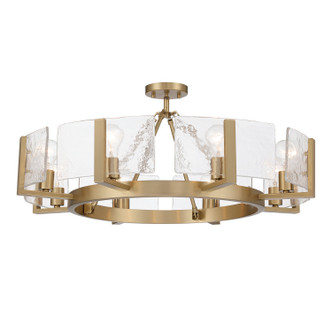 Golden - 3164-8SF BCB-HWG - Eight Light Semi-Flush Mount - Aenon - Brushed Champagne Brass