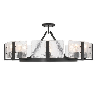 Aenon Eight Light Semi-Flush Mount (3164-8SF BLK-HWG)