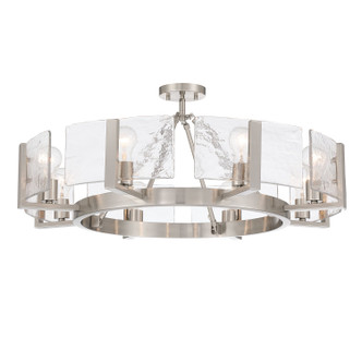 Golden - 3164-8SF PW-HWG - Eight Light Semi-Flush Mount - Aenon - Pewter