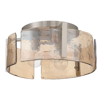 Aenon Three Light Flush Mount (3164-FM PW-AWG)