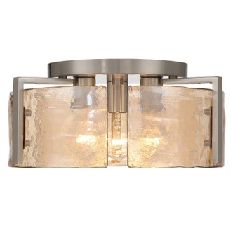 Aenon Three Light Flush Mount (3164-FM PW-AWG)