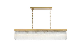 Elegant Lighting - 1070G49SG - Six Light Chandelier - Harlow - Satin Gold and Clear
