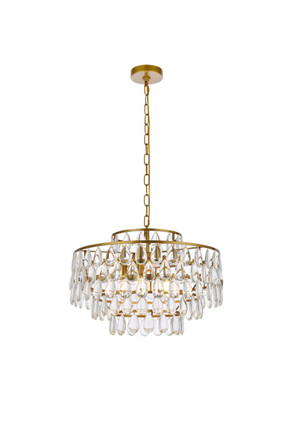Elegant Lighting - 1102D20BR - Five Light Pendant - Mila - Brass Elegant Lighting - 1102D20BR - Five Light Pendant - Mila - Brass