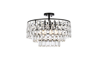 Elegant Lighting - 1103F20BK - Five Light Flush Mount - Mila - black