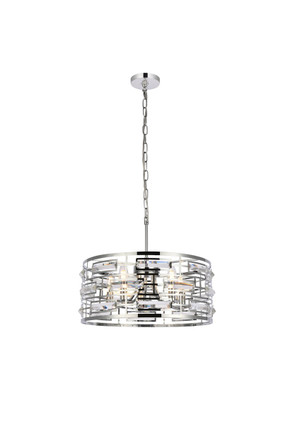Elegant Lighting - 1108D19C - Five Light Pendant - Kennedy - chrome