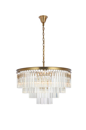 Elegant Lighting - 1201D32SG/RC - 17 Light Chandelier - Sydney - satin gold