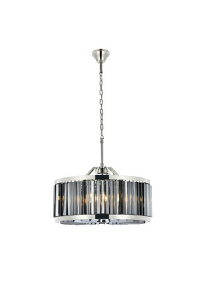 Elegant Lighting - 1203D28PN-SS/RC - Eight Light Chandelier - Chelsea - Polished nickel