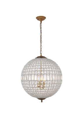 Elegant Lighting - 1205D24FG/RC - Five Light Chandelier - Olivia - French Gold