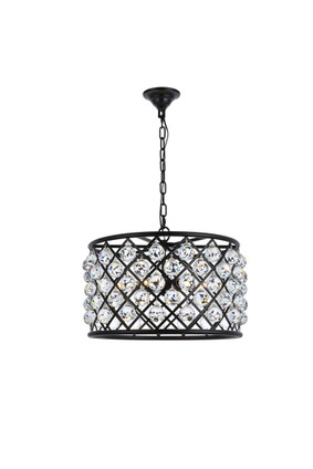 Elegant Lighting - 1206D20MB/RC - Six Light Pendant - Madison - Matte Black