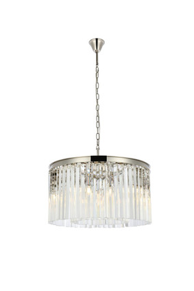 Elegant Lighting - 1208D26PN/RC - Eight Light Chandelier - Sydney - Polished Nickel Elegant Lighting - 1208D26PN/RC - Eight Light Chandelier - Sydney - Polished Nickel
