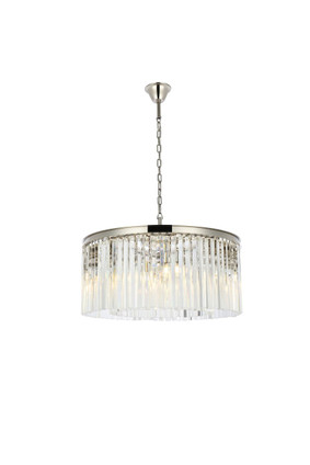 Elegant Lighting - 1208D31PN/RC - Eight Light Chandelier - Sydney - Polished nickel