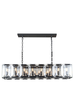 Elegant Lighting - 1212D53FB - 16 Light Chandelier - Monaco - Flat Black (Matte)
