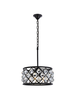 Elegant Lighting - 1214D16MB/RC - Four Light Pendant - Madison - Matte Black