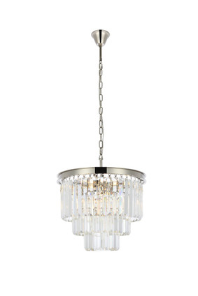 Elegant Lighting - 1231D20PN/RC - Nine Light Chandelier - Sydney - Polished nickel