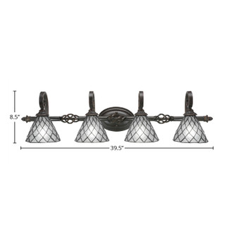 Eleganté Four Light Bath Bar (164-DG-9185)