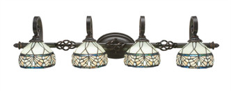 Toltec Lighting - 164-DG-9485 - Four Light Bath Bar - Eleganté - Dark Granite