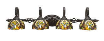 Toltec Lighting - 164-DG-9945 - Four Light Bath Bar - Eleganté - Dark Granite
