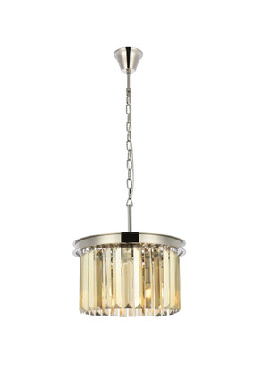 Elegant Lighting - 1238D16PN-GT/RC - Three Light Pendant - Sydney - Polished nickel
