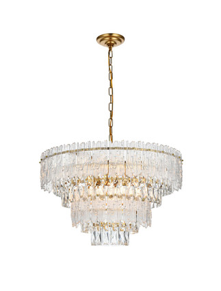 Elegant Lighting - 1780D25SG - Eight Light Chandelier - Emilia - Satin Gold