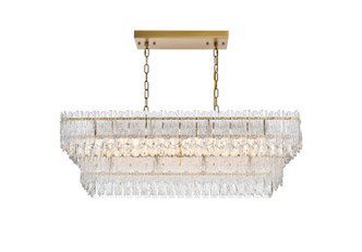 Elegant Lighting - 1780G37SG - Six Light Chandelier - Emilia - Satin Gold and Clear
