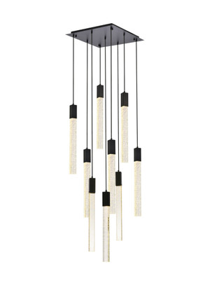 Elegant Lighting - 2066D20BK - Nine Light Pendant - Weston - black