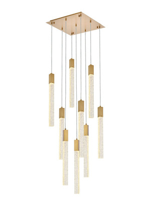 Elegant Lighting - 2066D20SG - Nine Light Pendant - Weston - satin gold