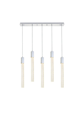 Elegant Lighting - 2066S36C - Five Light Pendant - Weston - chrome