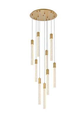 Elegant Lighting - 2067D24SG - Nine Light Pendant - Weston - satin gold