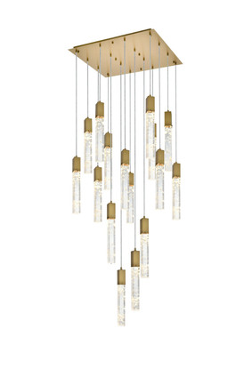 Elegant Lighting - 2088G30C - 16 Light Pendant - Aurora - Chrome and Clear