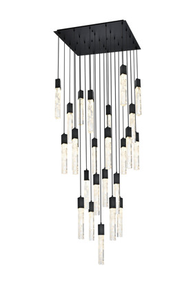 Elegant Lighting - 2088G36BK - 25 Light Chandelier - Aurora - Black and Clear