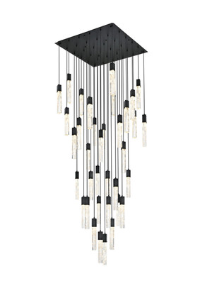 Elegant Lighting - 2088G42BK - 36 Light Chandelier - Aurora - Black and Clear