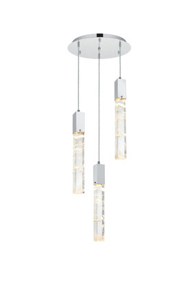 Elegant Lighting - 2089D16C - Three Light Chandelier - Aurora - Chrome