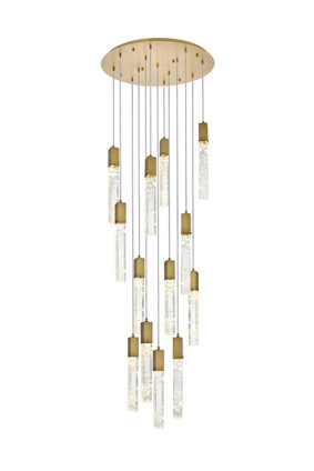 Elegant Lighting - 2089G30SG - 13 Light Chandelier - Aurora - Satin Gold