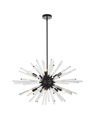 Elegant Lighting - 2502D32BK - Ten Light Pendant - Sienna - black