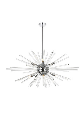 Elegant Lighting - 2502D42C - Ten Light Pendant - Sienna - chrome