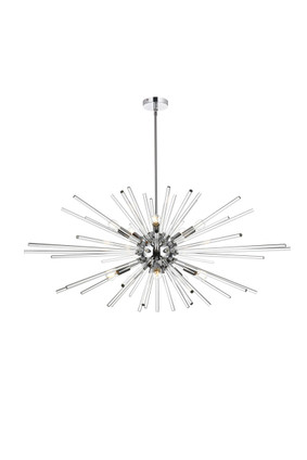 Elegant Lighting - 2502D46C - Ten Light Pendant - Sienna - chrome