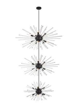 Elegant Lighting - 2502G46L3BK - 30 Light Chandelier - Sienna - black