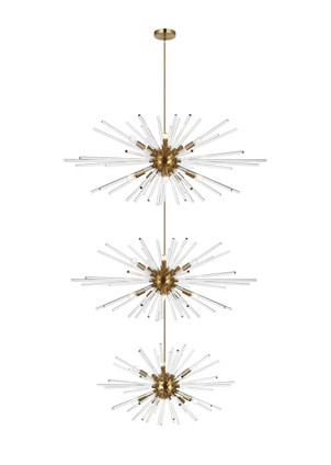 Elegant Lighting - 2502G46L3SG - 30 Light Chandelier - Sienna - satin gold