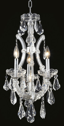 Elegant Lighting - 2801D12C/RC - Four Light Chandelier - Maria Theresa - Chrome Elegant Lighting - 2801D12C/RC - Four Light Chandelier - Maria Theresa - Chrome